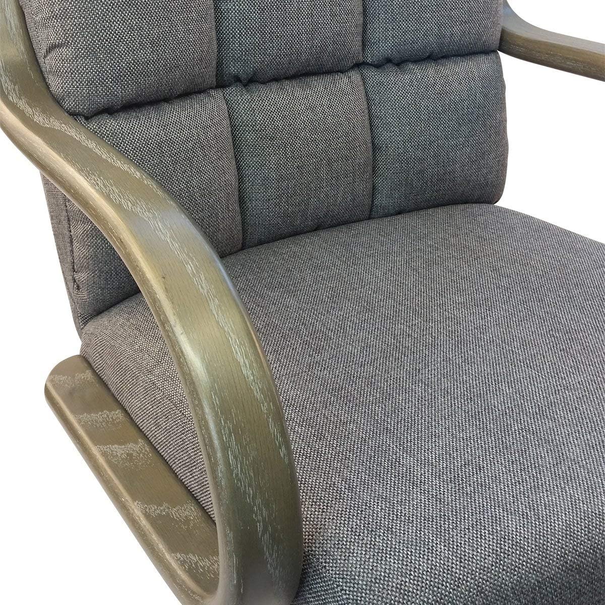 Smoke Tweed Swivel Tilt Caster Arm Chair M654925