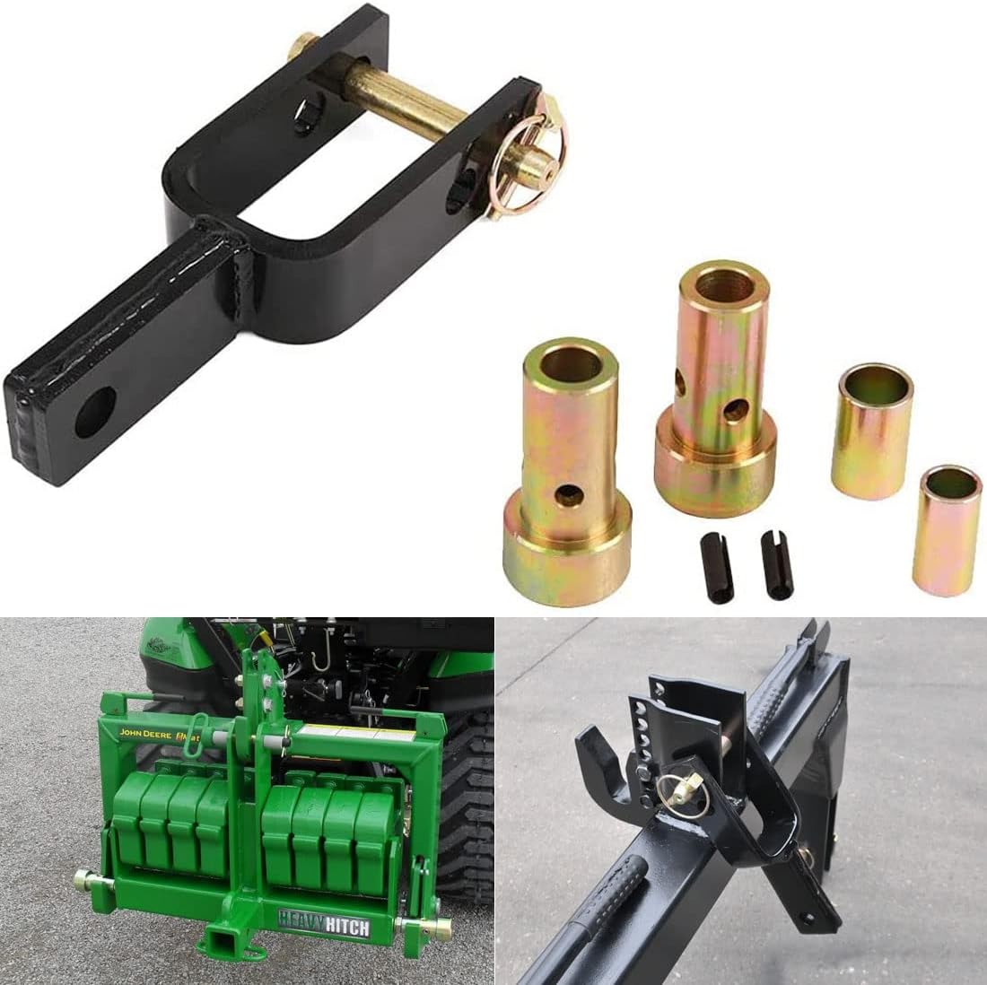 Quick Hitch Adapter and Bushing Kit for Category 1 Pack of 2 E801