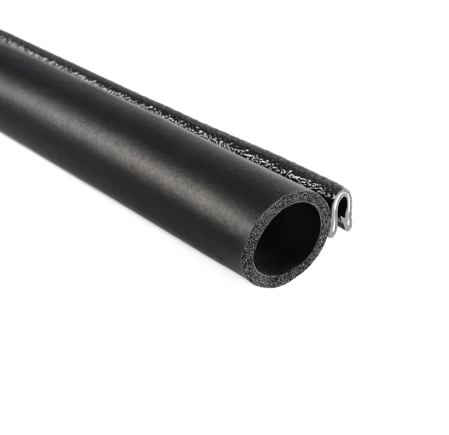 Trim Seal with Side Bulb, 3/4” Bulb Seal Diameter, 25’ Length, PVC Plastic with EPDM Rubber Seal, Pack of 2 Z57669
