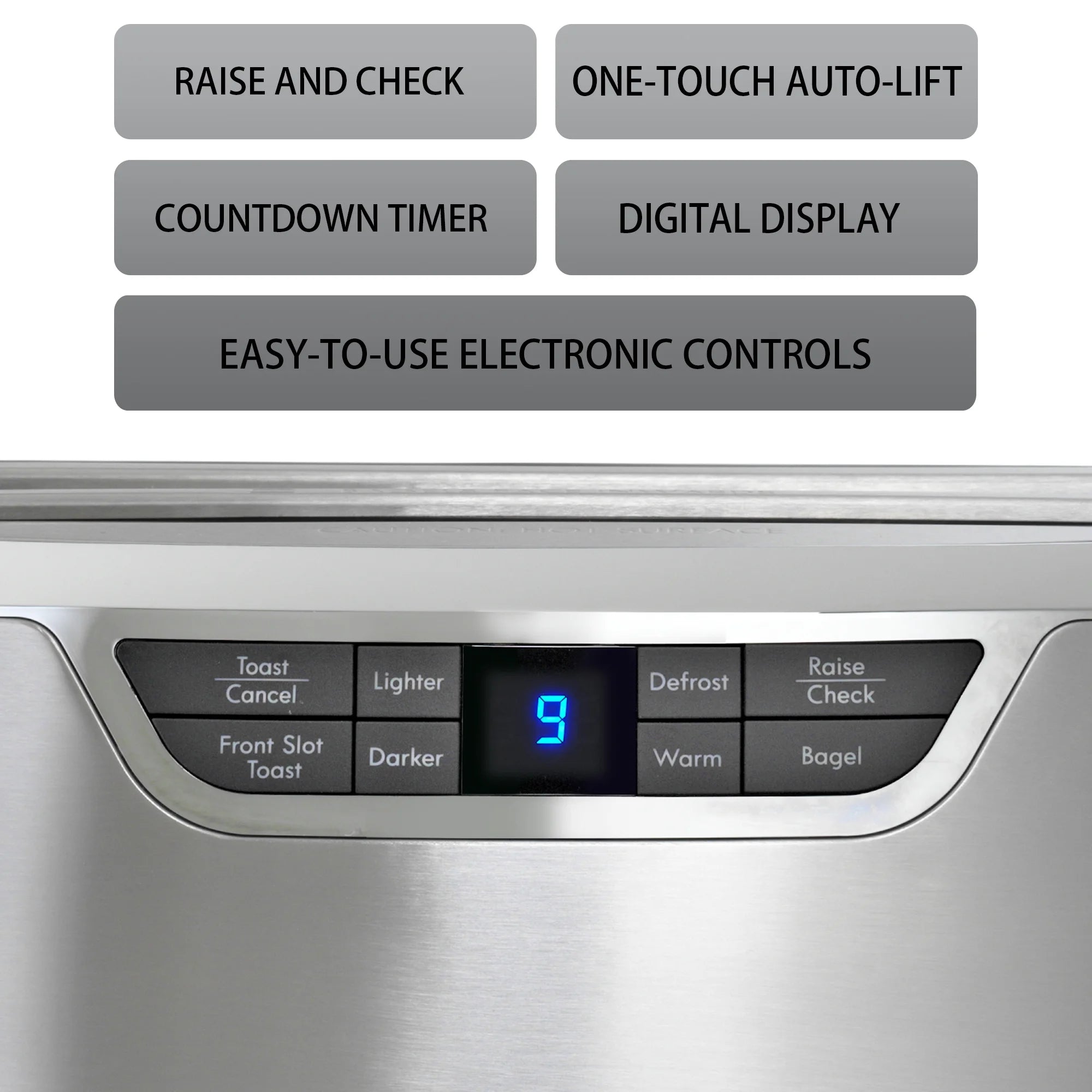 4-Slice Auto-Lift Long Slot Toaster, Stainless Steel P542