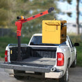 1100lb Folding Truck-Mounted Crane with Electric Winch 3500 lb 12V Painted Steel 360 Swivel R8251