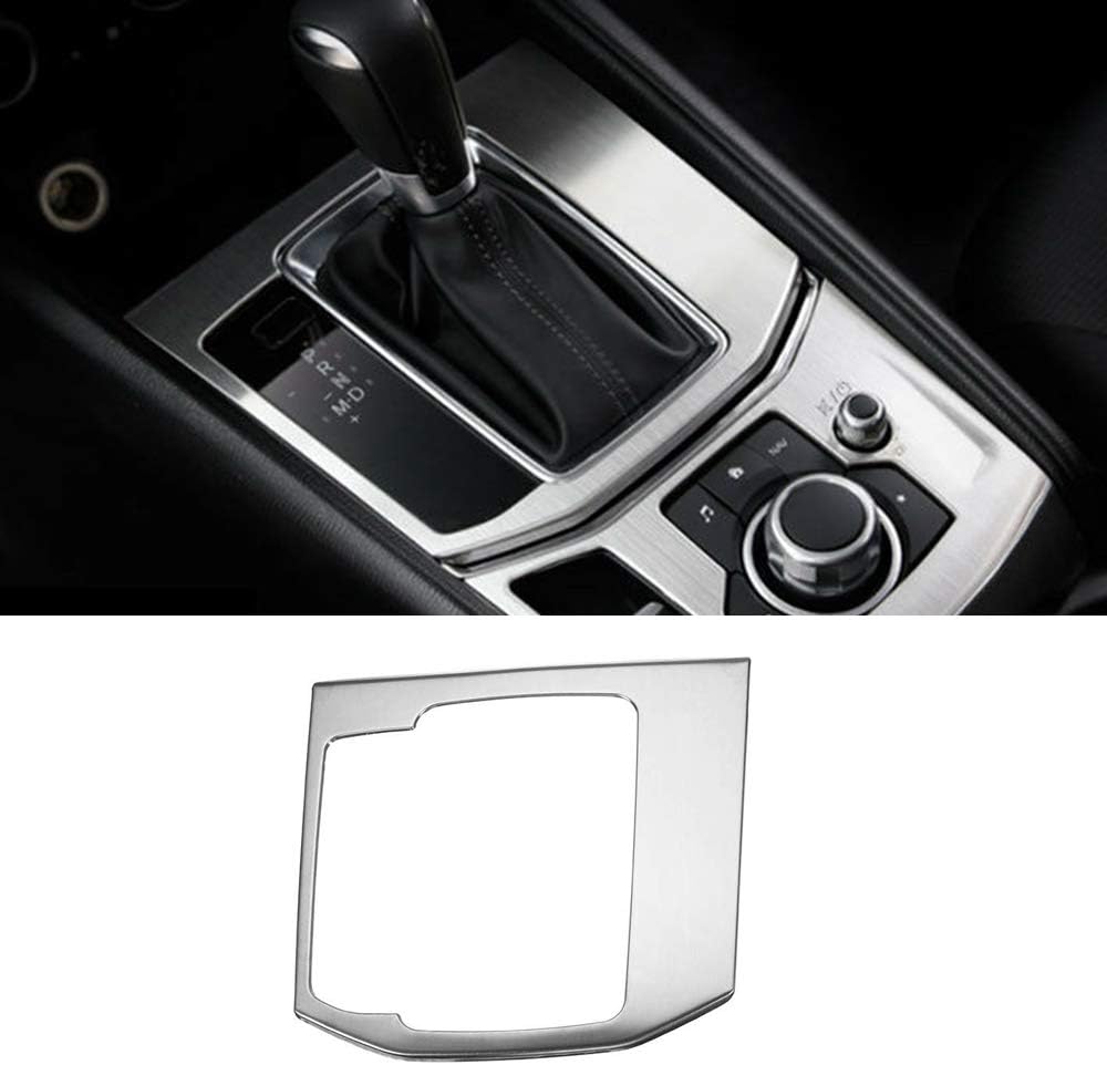 Black Gear Panel Cover Trim for Mazda CX-5 2017 2018 2019 Stainless Steel Pack of 2 G2726