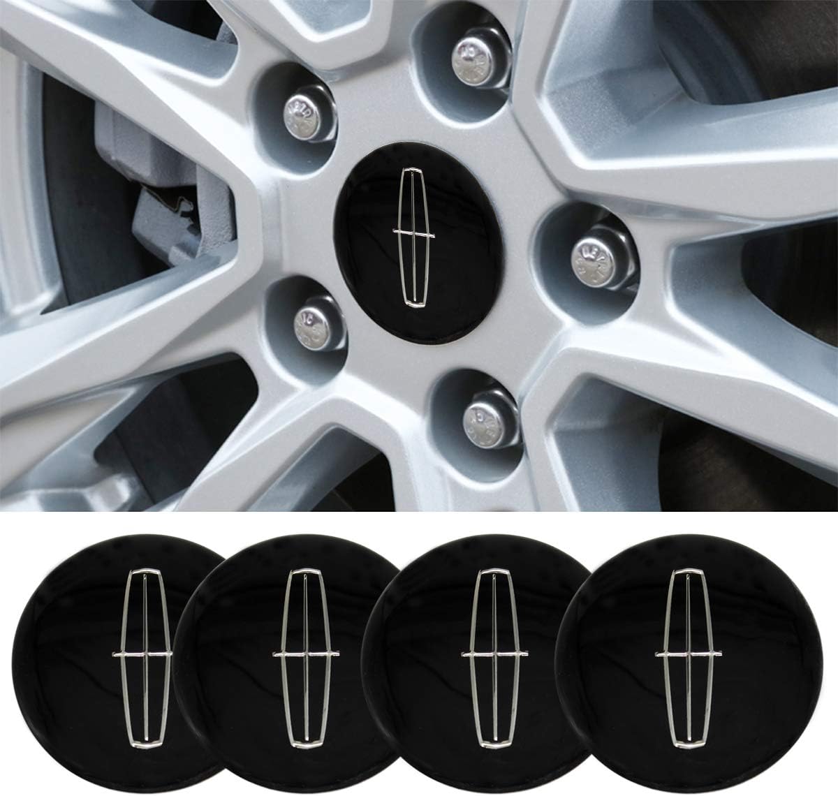4 x 2.22inch ABS Wheel Center Cap Sticker V40957