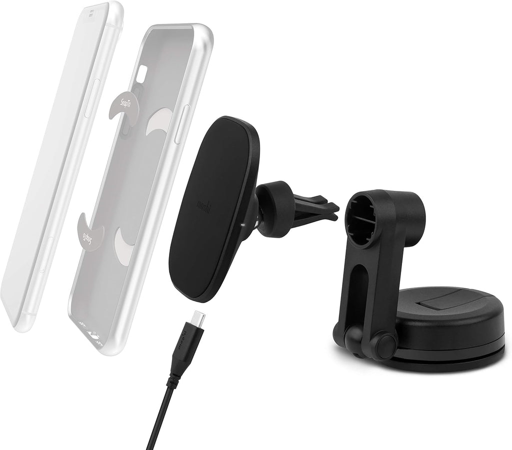Magnetic Car Phone Holder with Wireless Charging, 10W Max, Pack of 2 P3209