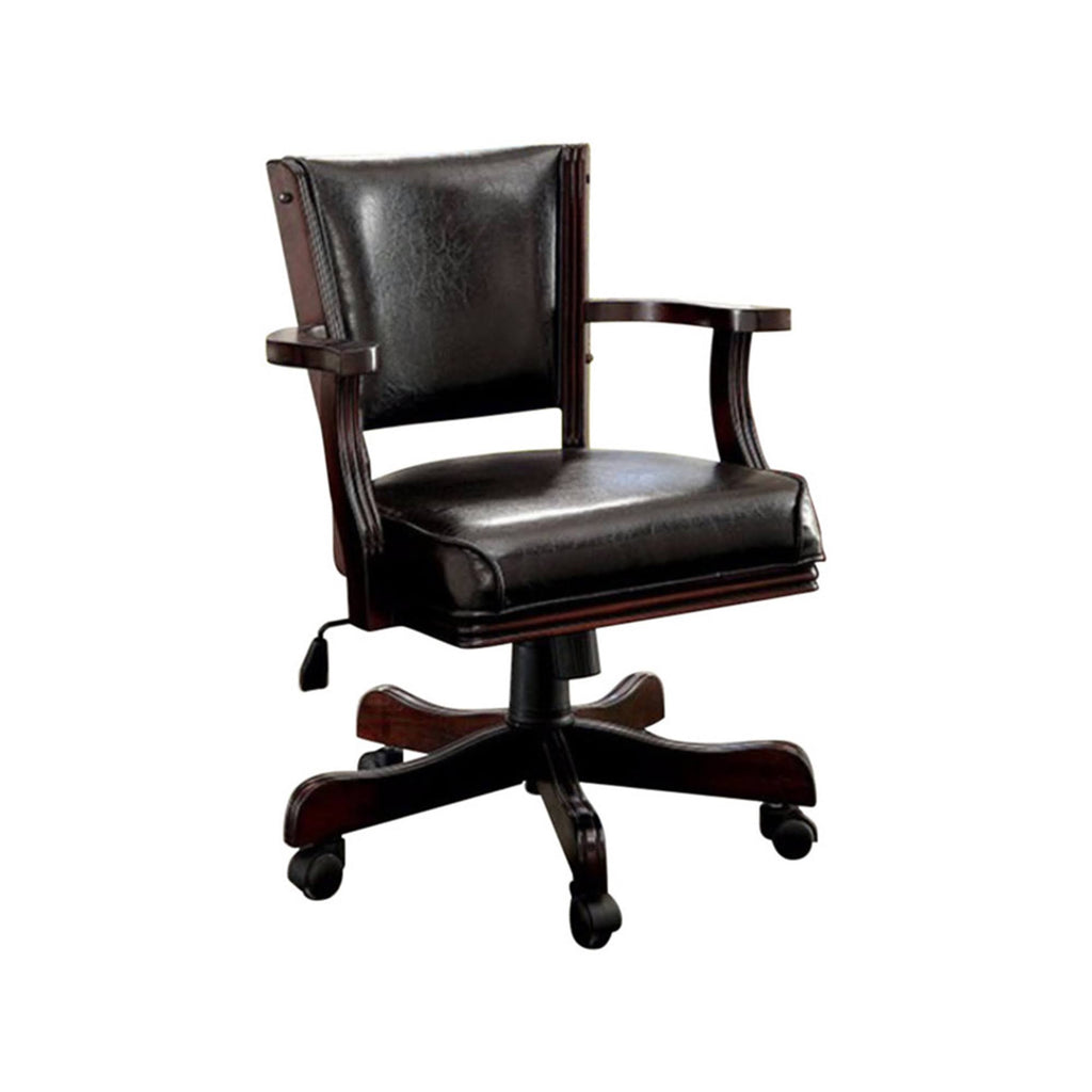Dark Cherry Finish Arm Chair W9216