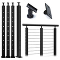 4 Pack 36x2x2 Stainless Steel Black Cable Railing Post M221144