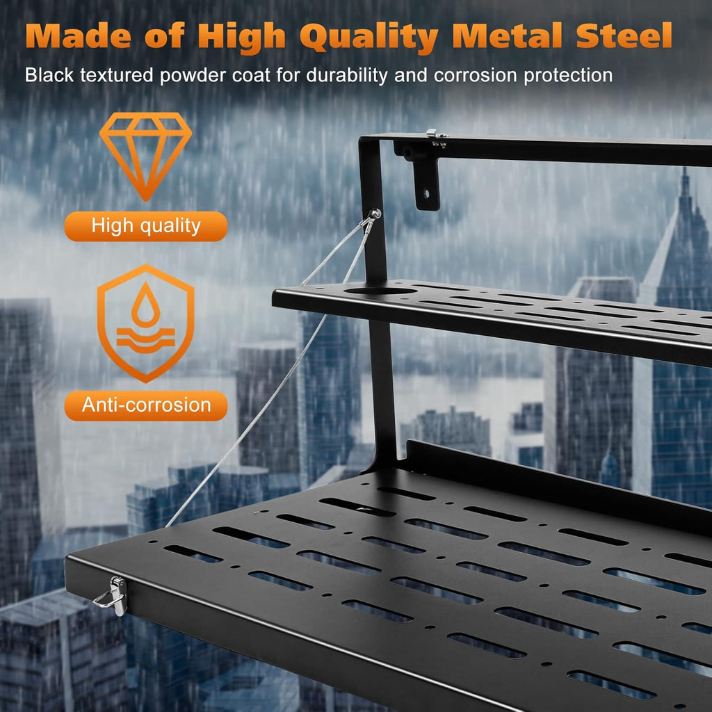 Tailgate Table Rear Foldable Cargo Shelf Aluminum Alloy Storage Rack Z174916