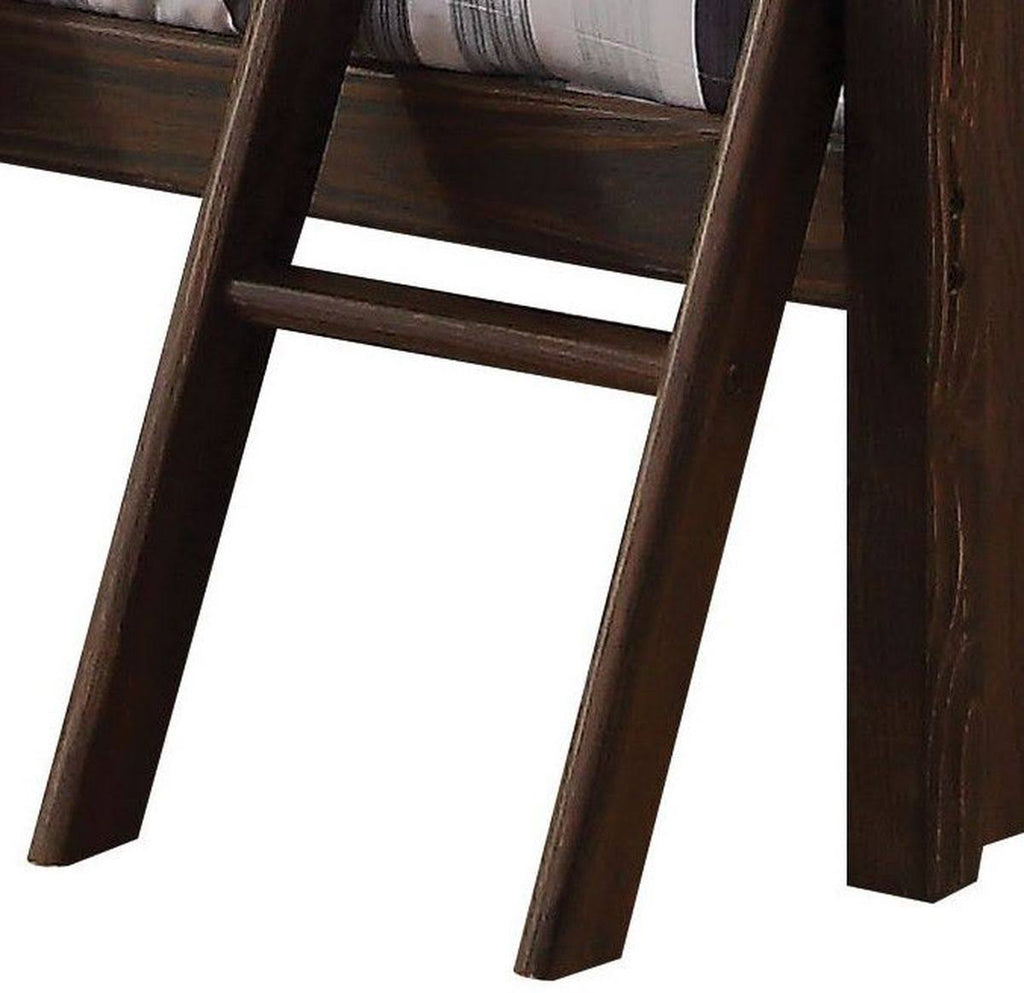 Antique Charcoal Brown Twin/Full Bunk Bed Z20384
