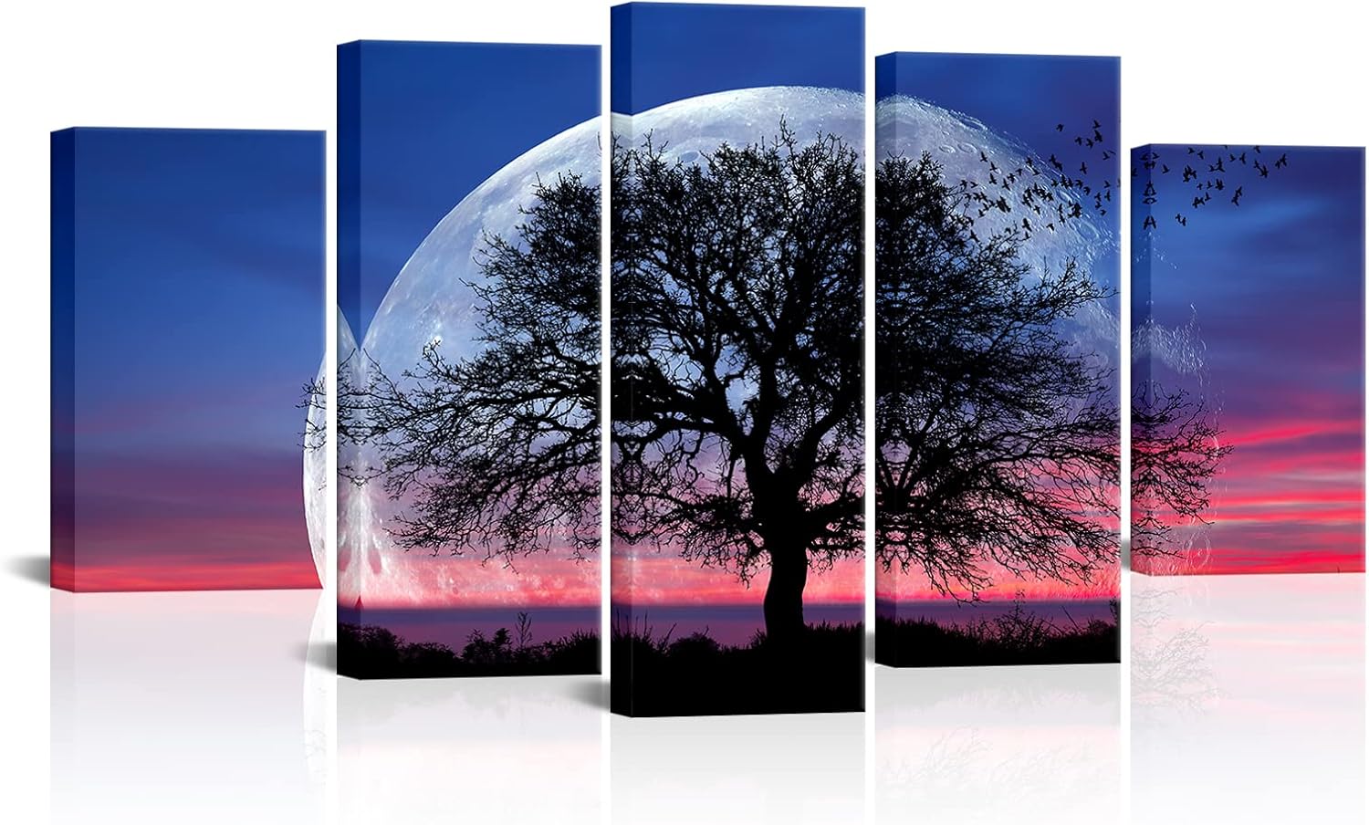 5 Pieces Stretched and Framed Canvas Wall Art Painting X376