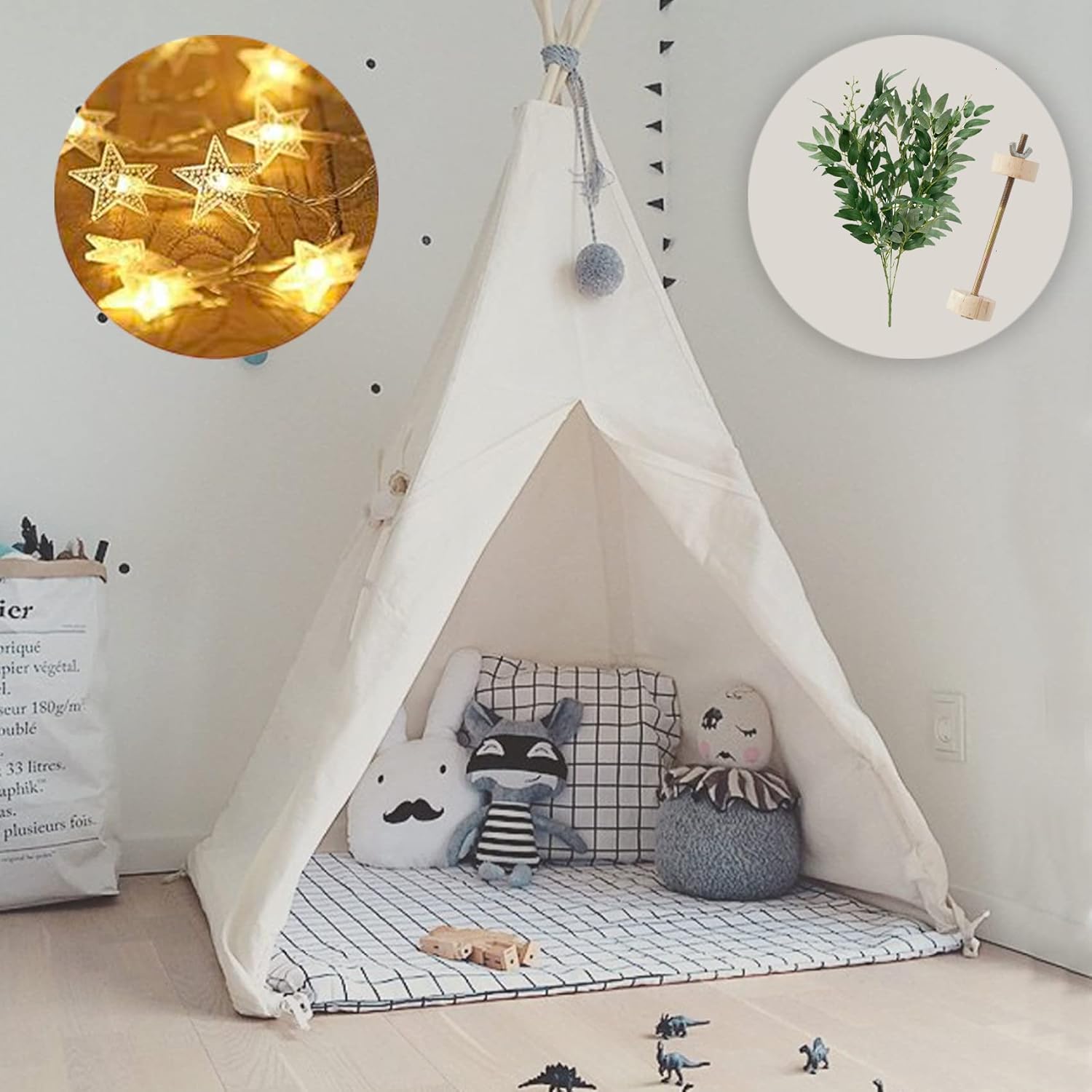 Teepee Play Tent with Carry Case Pack of 2 E6225