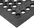 Rubber Drainage Mat, 3' Width x 10' Length, Black N3788