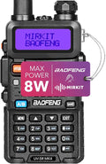 Baofeng Radio UV-5R MK4 8 Watt Max Power with 3800 mAh Handheld Mic Programming Cable and Software - Extra Pack T913
