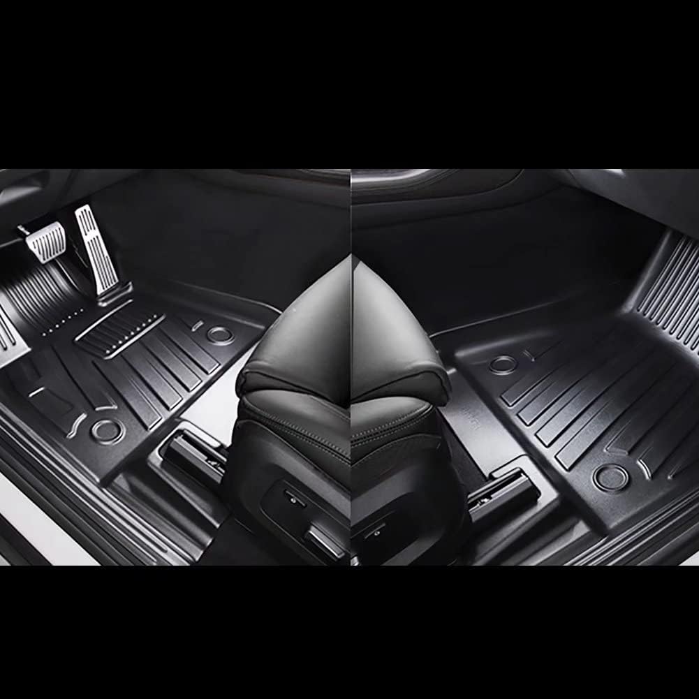 TPE Heavy Duty All Weather Car Floor Mats Full Set 1st & 2nd Row Rubber Floor Liners D5838