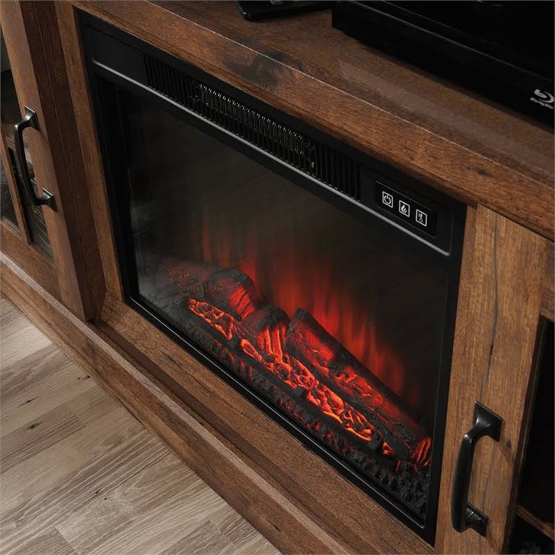 Vintage Oak Media Center Fireplace M900561