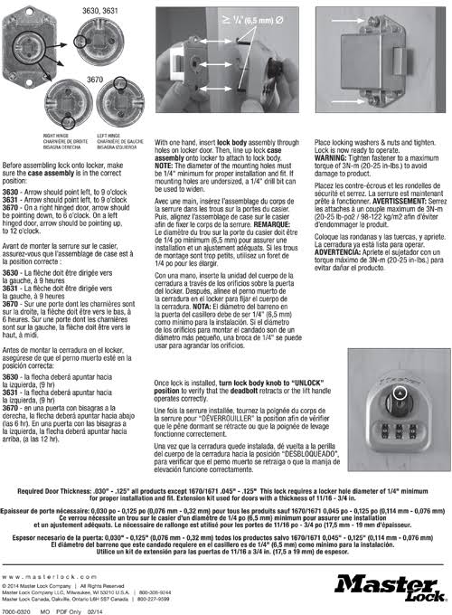 Multi-User Mechanical Built-in Lock U691