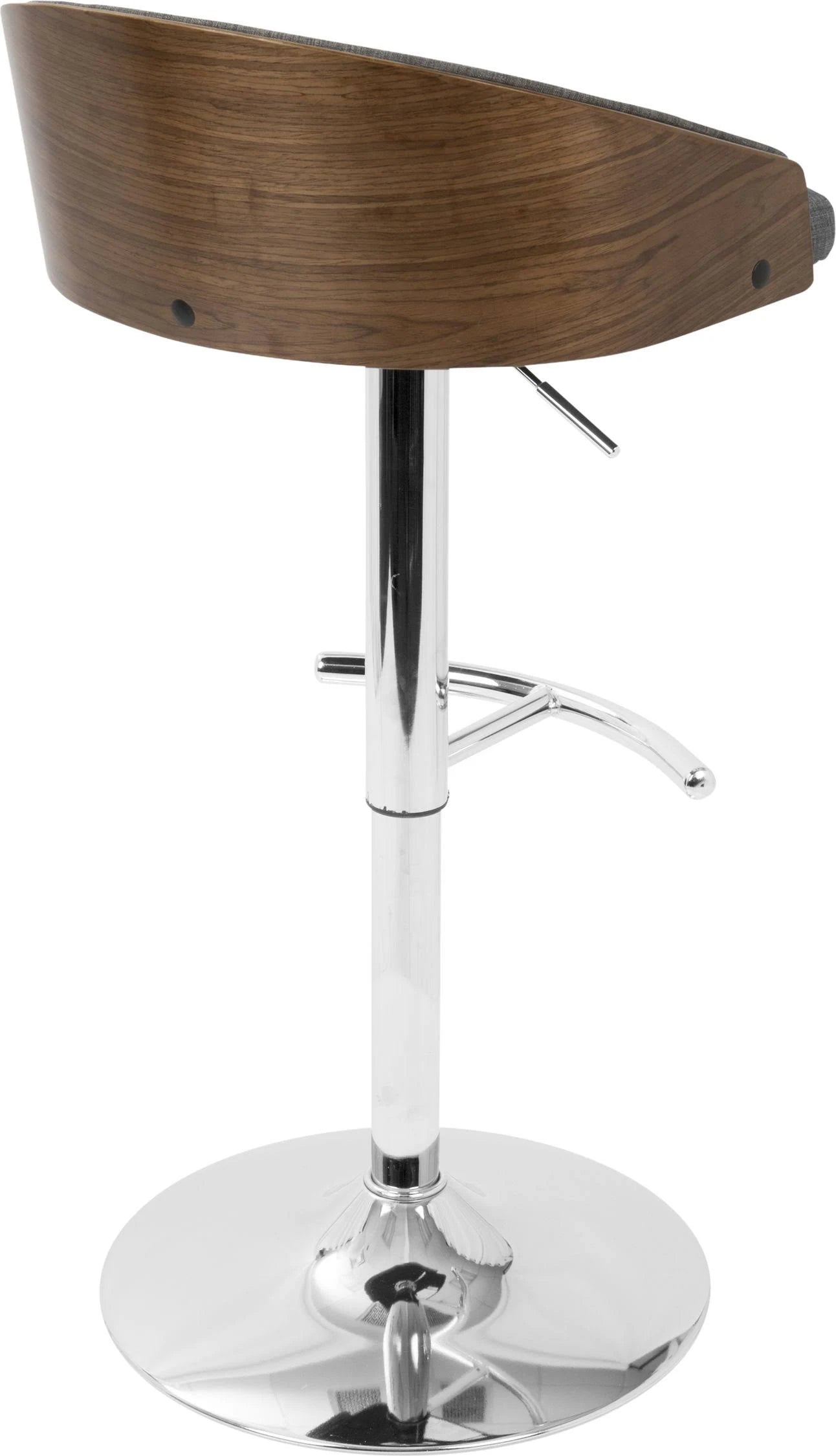 Walnut & Grey Adjustable Barstool Z838