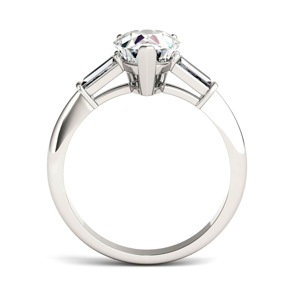 Pear Cut Moissanite Engagement Ring 2.47 DEW I290928
