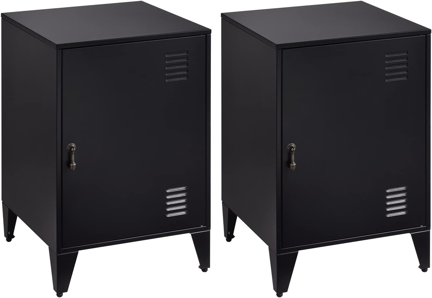 Metal Night Stands End Side Table Cabinet with 1 Door R59597