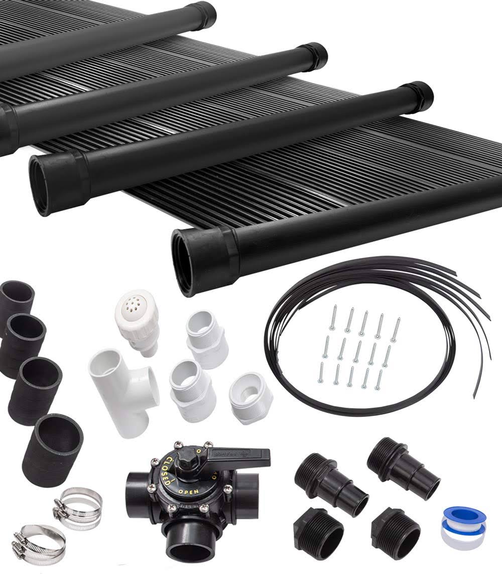 Solar Swimming Pool Heater Complete System with Roof Kits T90166