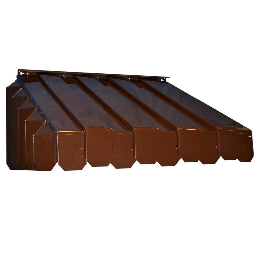 50-in Wide x 36-in Projection Brown Solid Slope Awning U7946