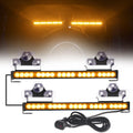 2 in 1 Amber White LED Traffic Advisor Strobe Light Bar Pack of 2 E473226