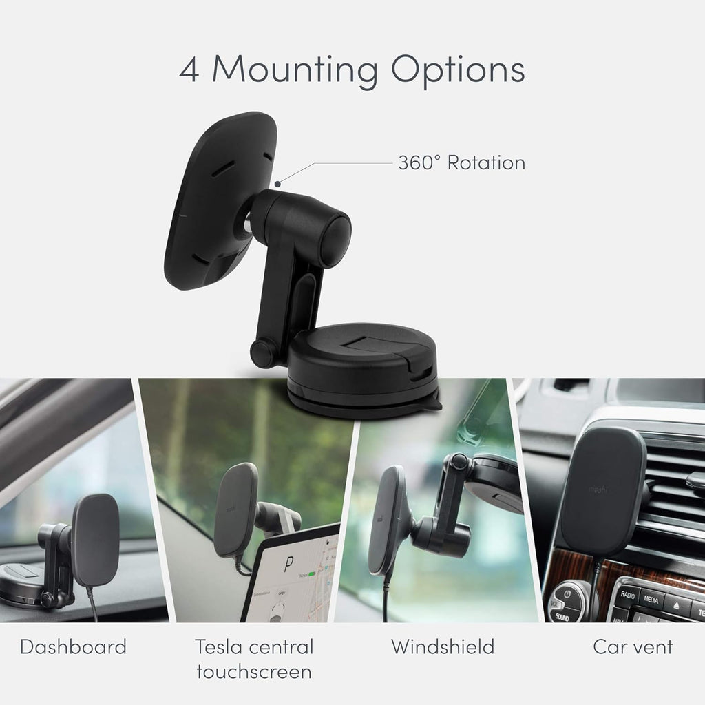 Magnetic Car Phone Holder with Wireless Charging, 10W Max, Pack of 2 P3209