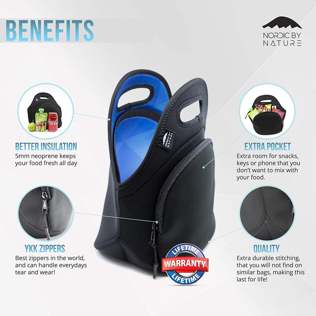 Neoprene Lunch Bag With Water Bottle Sleeve O5729
