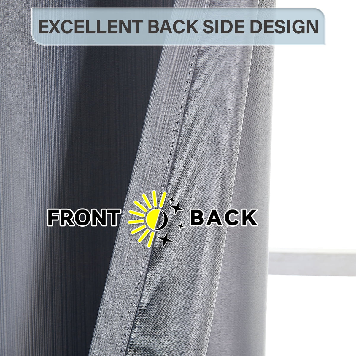 90% Blackout Curtains Set of 2 Panels, Light Gray, 52 x 84 inch I103269