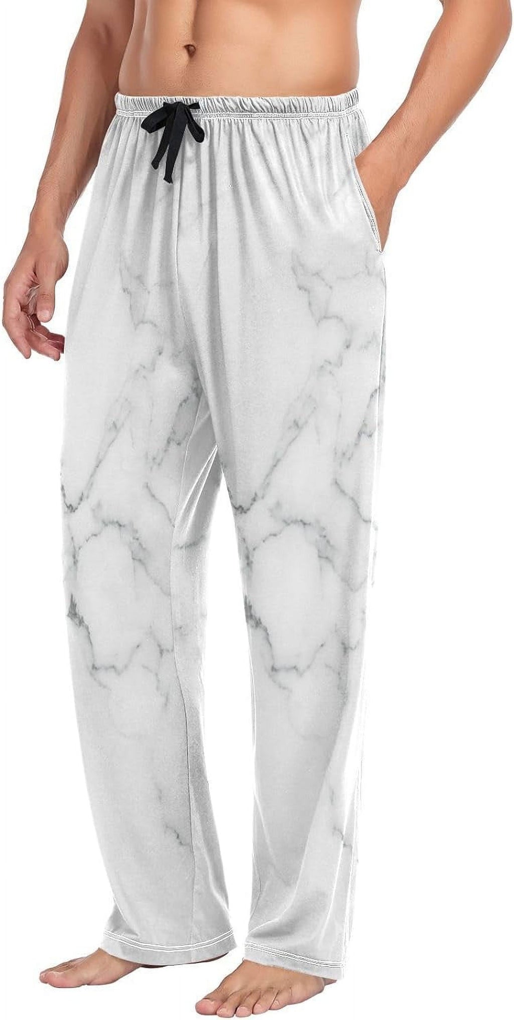 Grey Cotton Pajama Pants Sleepwear Bottoms S-XXL N93355